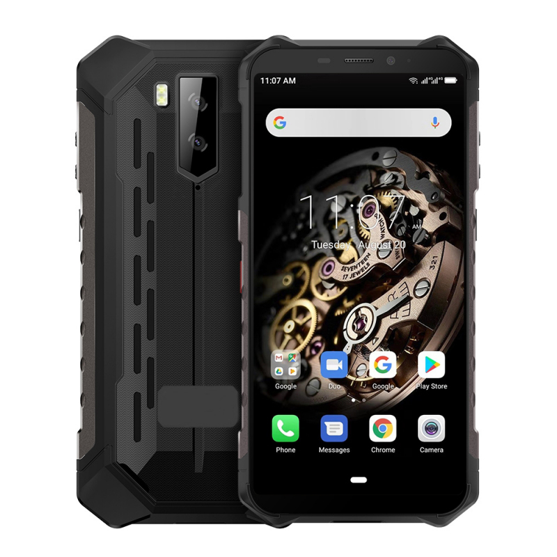 Smartphone Incassable Android 8.1 T&eacute;l&eacute;phone Portable Antichoc 5.5 Pouces RAM 2 Go ROM 16 Go Noir